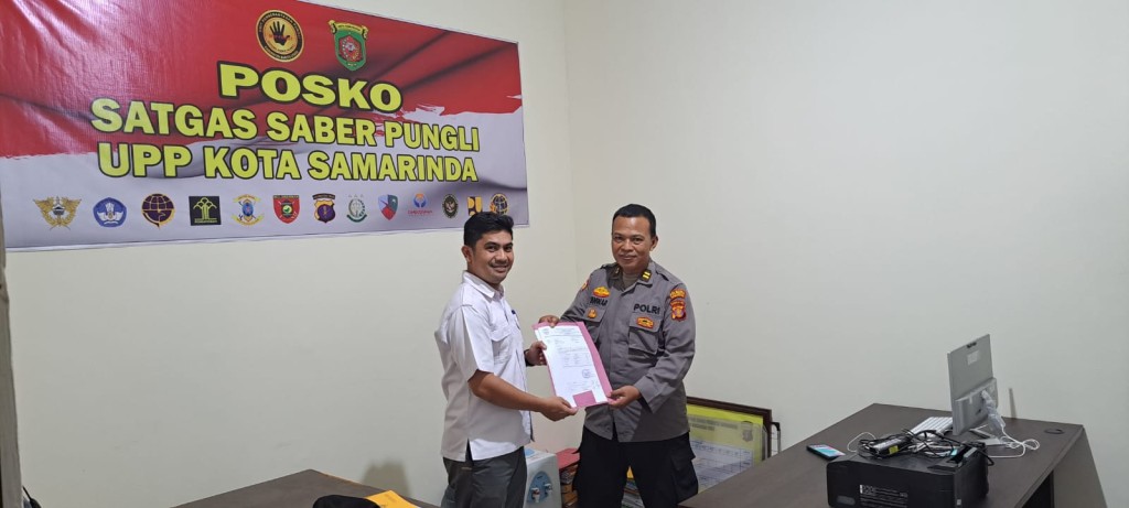 Penempatan Barang Investaris Inspektorat Kepada Polresta Samarinda guna kepentingan Kegiatan di Posko Saber Pungli
